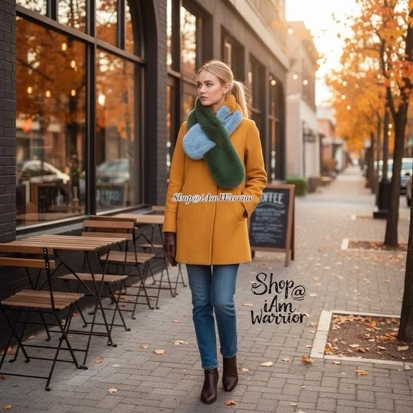 Echo NWT faux fur color lock pull-through scarf *shop@iamwarrior
